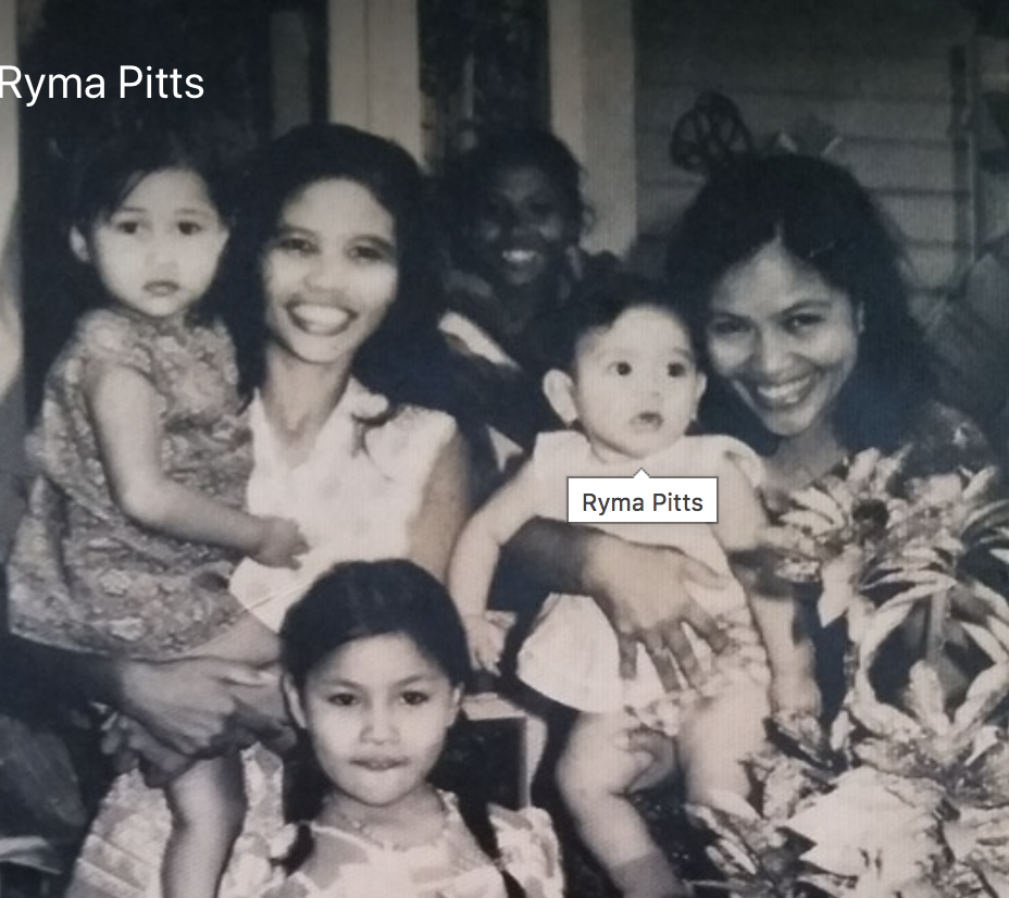 Ryma in the arms of her mom's friend!